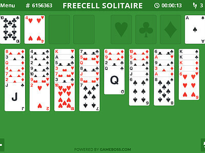 Play Freecell Solitaire (Green Theme) - Online Game