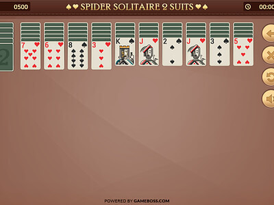 🕹️ Play 2 Suits Spider Solitaire Game: Free Online Fullscreen Two Suit  Spider Solitaire Card Video Game for Kids & Adults