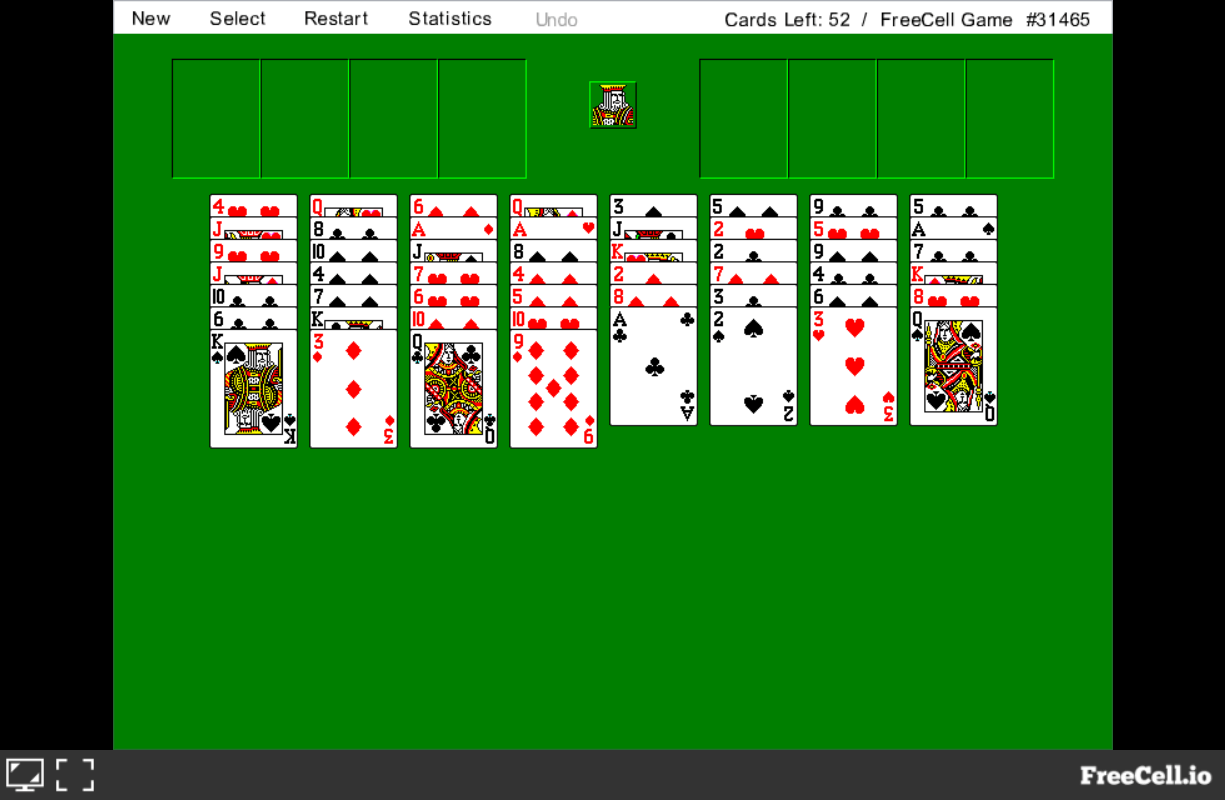 Gameplay of the hardest game 31465 in Freecell Windows XP