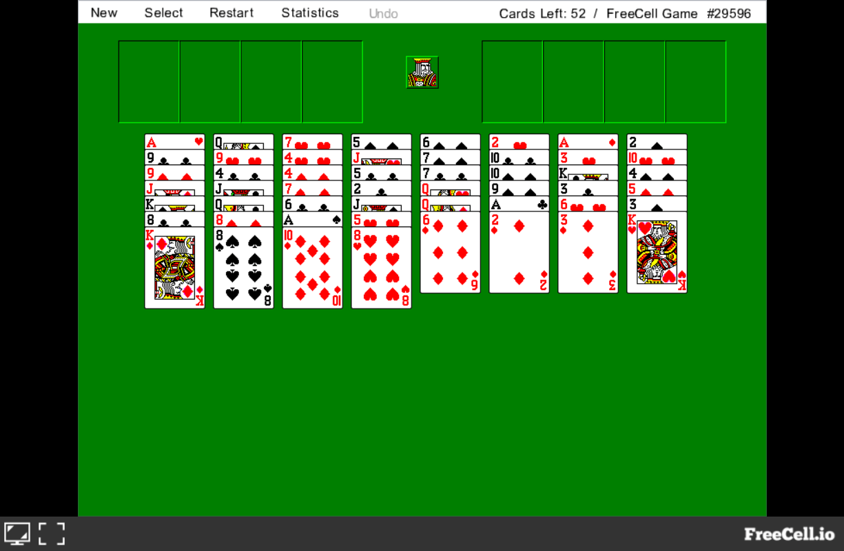 Freecell Windows XP - gameplay of the longest game 29596