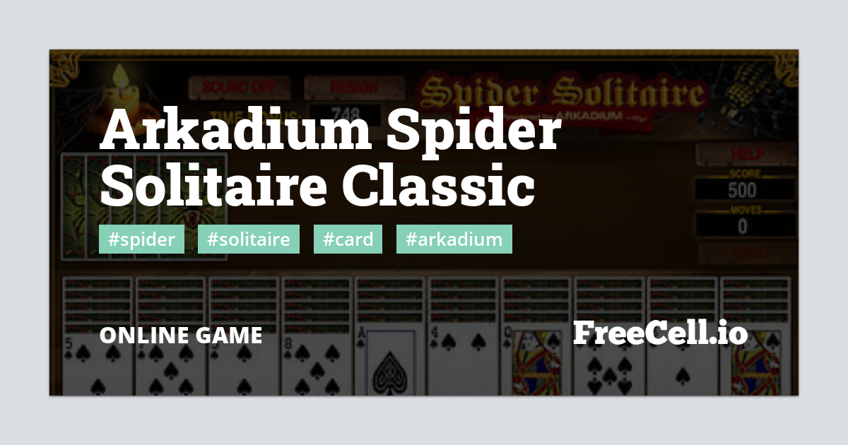 Arkadium Solitaire website homepage with various solitaire game options
