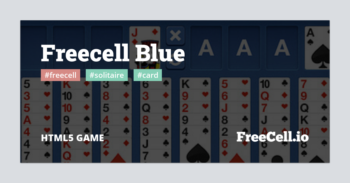 FreeCell Blue 🕹️ Jogue no CrazyGames