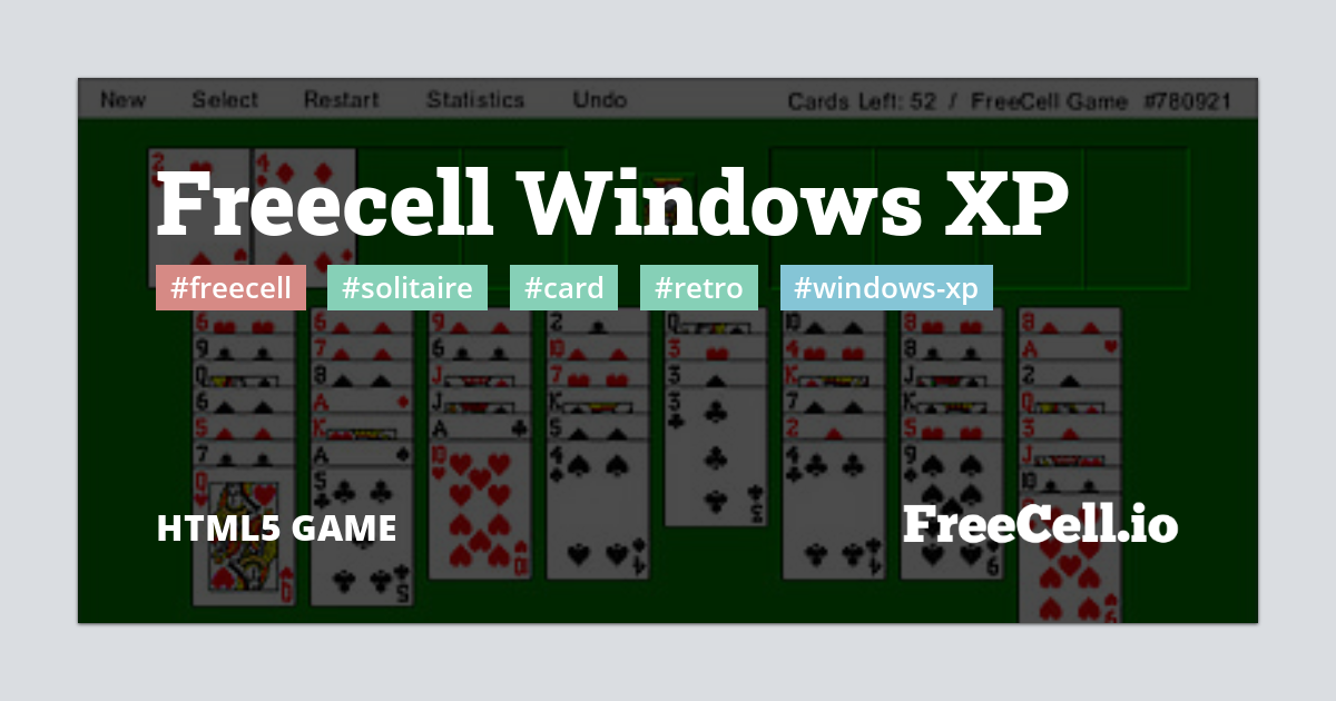 Jogo · FreeCell Windows XP · Jogar Online Grátis