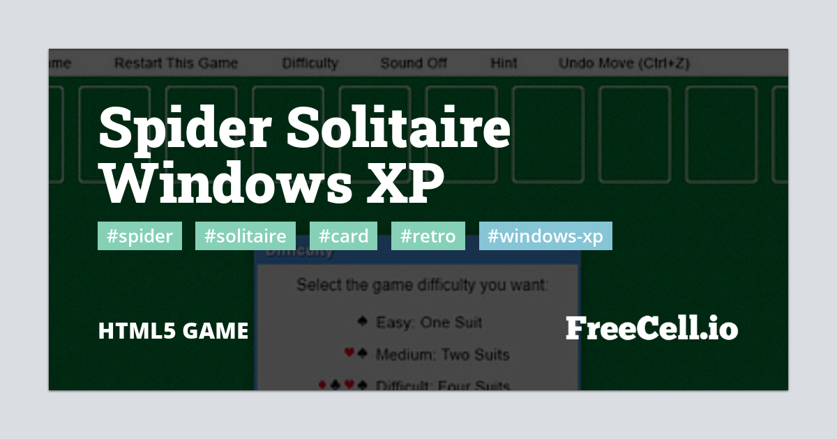 How to play spider solitaire (difficult-four suits) 